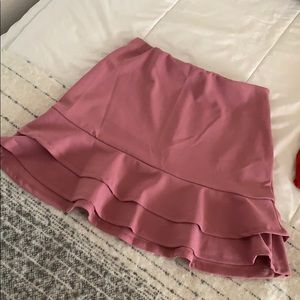Pink mini skirt